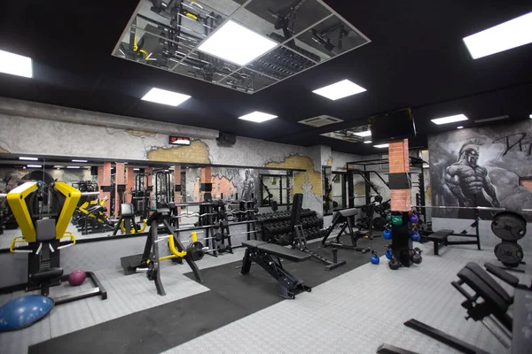 Brcko District Bosnia Herzegovina Mar 2020 Details Well Equipped Gym — Stock Photo, Image