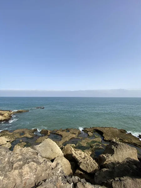 Lado Rocoso Del Océano Atlántico Específicamente Rabat Marruecos — Foto de Stock