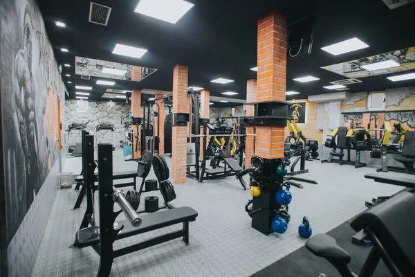 Brcko District Bosnia Herzegovina Mar 2020 Details Well Equipped Gym — Stock Photo, Image