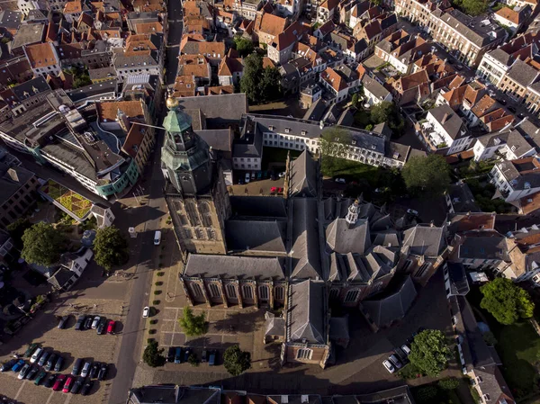 Veduta Aerea Dall Alto Verso Basso Della Cattedrale Walburgiskerk Nella — Foto Stock