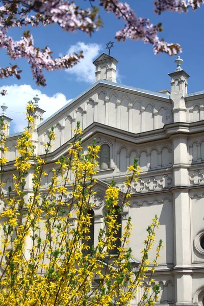 Cracow Poland Mar 2014 Facade Tempel Reformed Synagogue Kazimierz Formerjewish — 图库照片