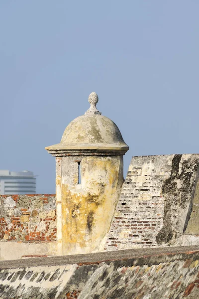 Castillo San Felipe Barajas Spanisches Fort Cartagena Kolumbien Auf Einem — Stockfoto