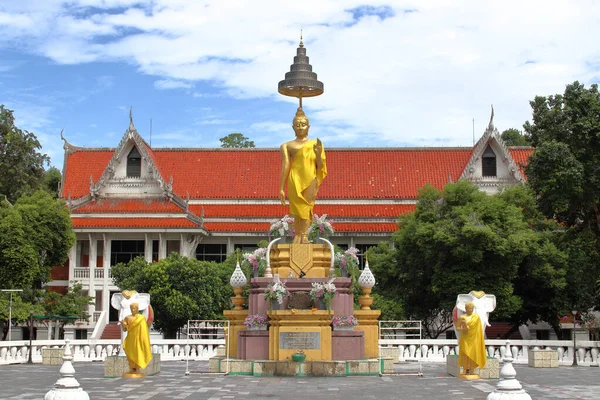 Eine Wunderschöne Goldene Buddha Statue Einem Thailändischen Tempel Naklua Distrikt — Stockfoto