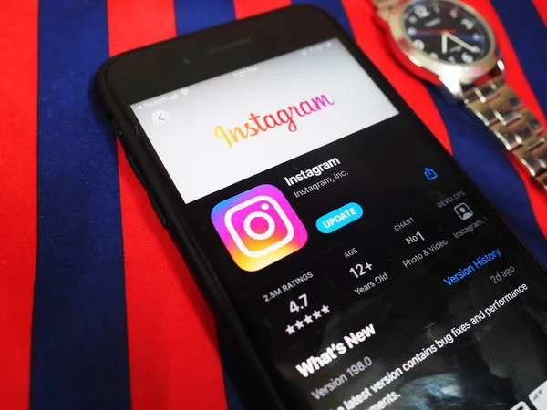 Kolkata India Sie 2021 Aplikacja Instagram App Store Otwarta Urządzeniu — Zdjęcie stockowe