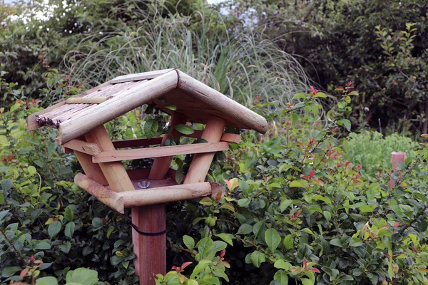 割り当て庭のかなりのW鳥の家 — ストック写真