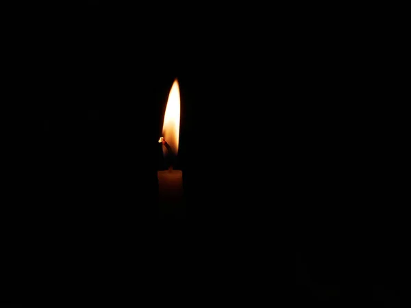 Beautiful Photo Candle Flame Lighting Dark — Φωτογραφία Αρχείου