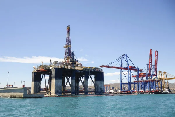 Malaga Spanien Juni 2016 Eine Alte Ölplattform Von Sedco Hafen — Stockfoto