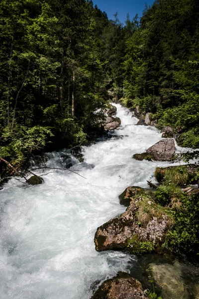 Uma Foto Vertical Cachoeira Waldbachstrub Áustria — Fotografia de Stock