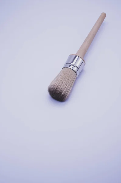Vertical Shot Paintbrush Isolated Light Gray Background — Stock Photo, Image