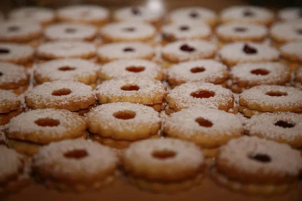 Primer Plano Selectivo Las Galletas Con —  Fotos de Stock