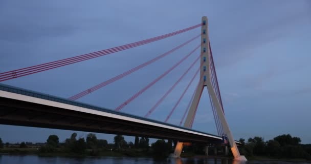 Pohled Most Městě Riga — Stock video