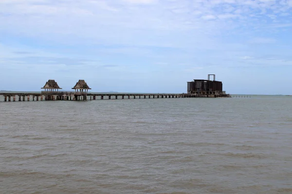 Çelik Betondan Yapılmış Bir Köprü Iskele Iskele Tayland Güneydoğu Asya — Stok fotoğraf