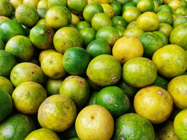 Närbild Bild Många Gröna Och Gula Lime — Stockfoto