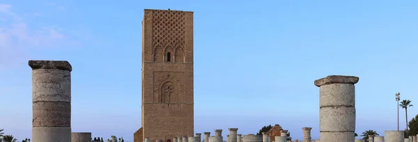 Hassan Tower Mausoleum King Mohammed Minaret Incomplete Mosque Historical Tourist — Stock Photo, Image