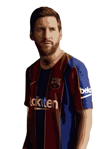 Kota India Julio 2021 Retrato Vectorial Ilustración Lionel Messi — Foto de Stock