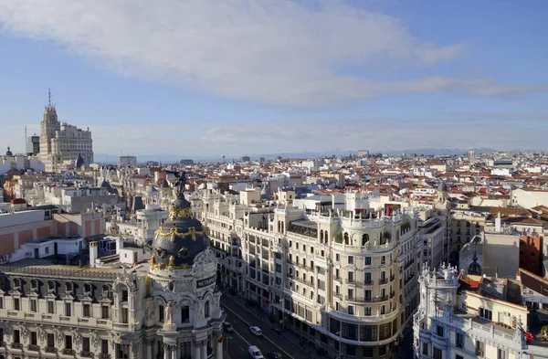 Madrid España Febrero 2015 Una Vista Panorámica Del Edificio Metropolis — Foto de Stock