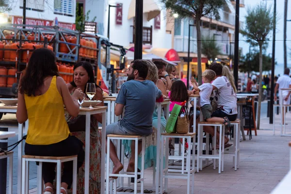 Pujols Spain Jul 2021 People Pujols Market Formentera Times Covid — Stock Photo, Image