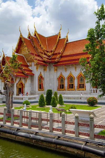Wat Benchamabophit Vagy Márvány Templom Bangkokban Thaiföldön — Stock Fotó
