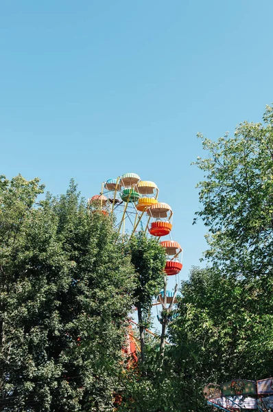 Vertikale Aufnahme Eines Karussells Einem Park — Stockfoto