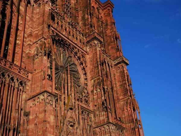 Fint Bilde Katedralen Strasbourg Nordøst Frankrike Sett Nedenfra – stockfoto