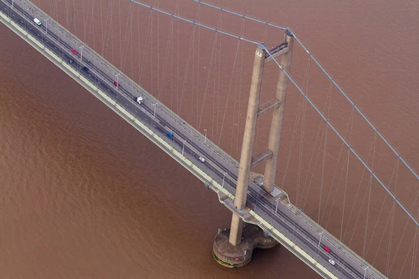 Luftaufnahme Der Humber Bridge England Bei Tageslicht — Stockfoto