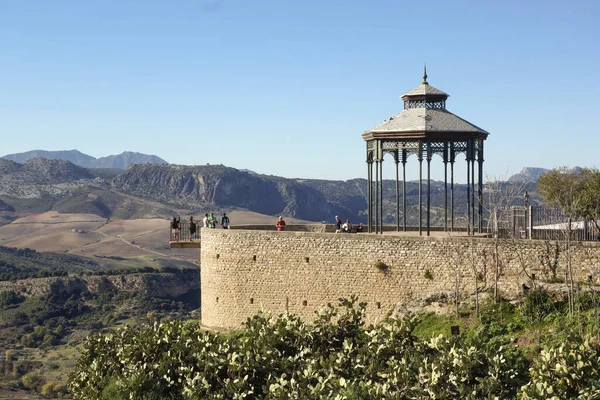 Ronda Ισπανια Νοέμβριος 2015 Μια Κοιλάδα Θέα Τους Τουρίστες Στα — Φωτογραφία Αρχείου