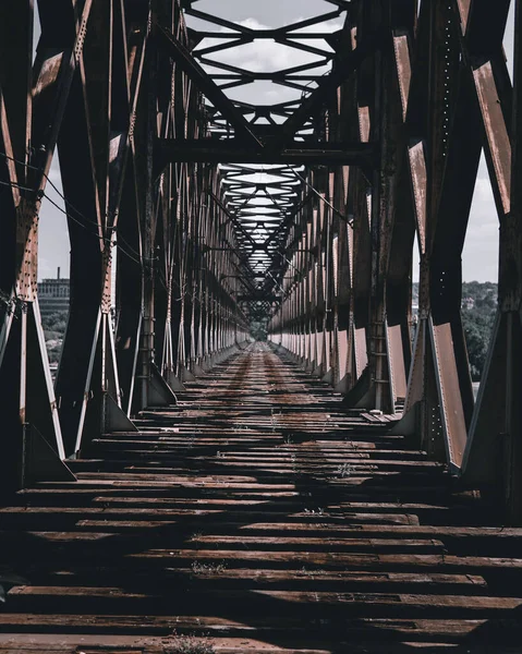 Plan Vertical Des Détails Pont Suspendu — Photo