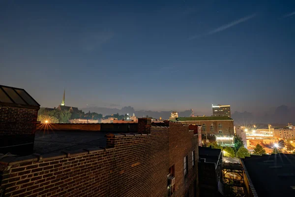 Lynchburg United States Jul 2021 View Downtown Lynchburg Virginia Night — Stock Photo, Image