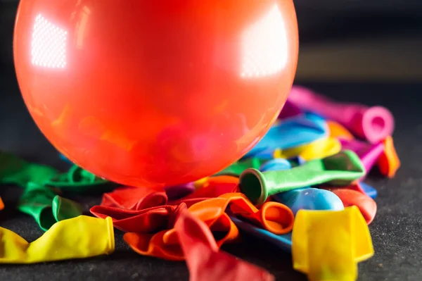Close Uma Pilha Balões Coloridos — Fotografia de Stock