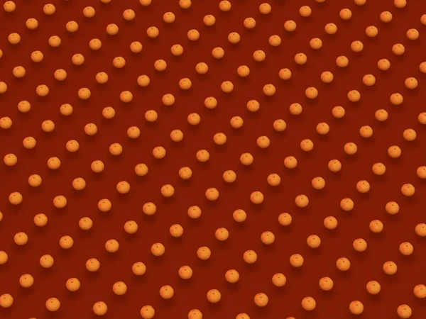 Many Rows Oranges Mandarins Red Background Texture Background — Stock Photo, Image