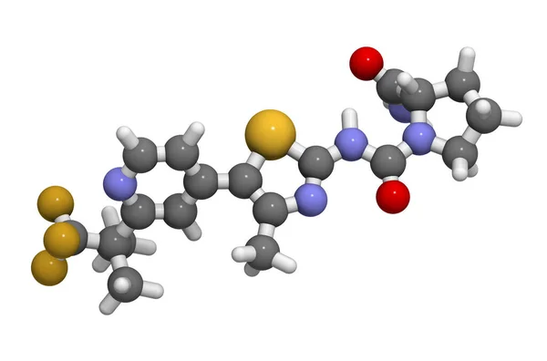 Molécula Fármaco Contra Cáncer Alpelisib Inhibidor Pi3K Visualización Aislada — Foto de Stock