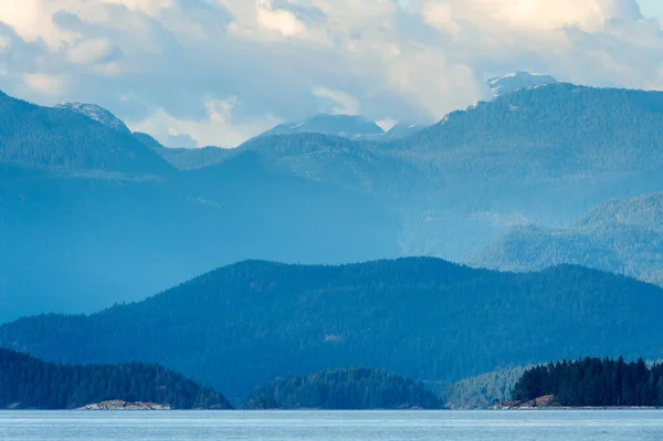 Pôr Sol Ilha Quadra Perto Ilha Vancouver Canadá — Fotografia de Stock