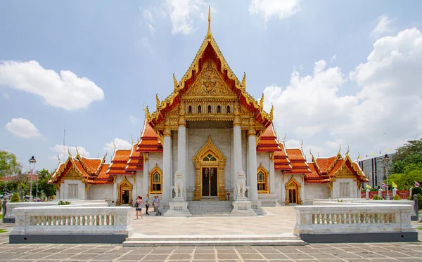 Ват Бенхамабофіт Або Храм Марбл Бангкоку Таїланд — стокове фото