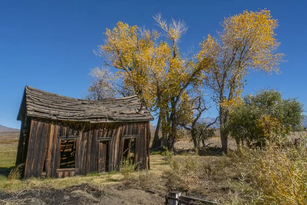 Une Vieille Cabane Bois Abandonnée Avec Des Fenêtres Cassées Dans — Photo