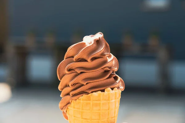 Closeup Shot Chocolate Ice Cream — Stock Photo, Image