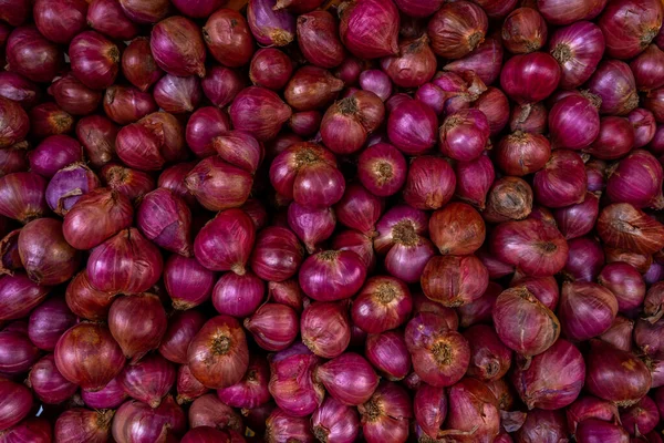 Une Vue Dessus Des Oignons Rouges Idéal Pour Papier Peint — Photo