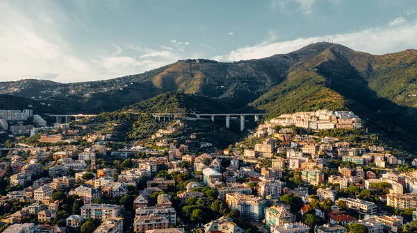 Vista Aérea Del Barrio Quatro Región Liguria Génova Italia — Foto de Stock