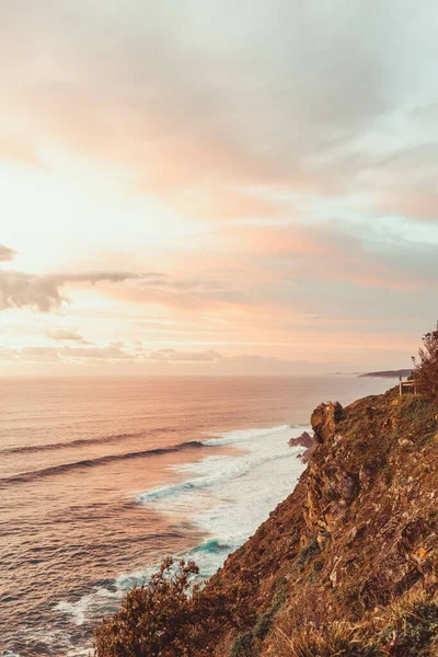 Colpo Verticale Del Mare Preso Dal Faro Byron Bay — Foto Stock