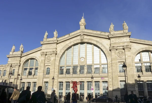 Paris Francja Styczeń 2017 Widok Dworzec Kolejowy Paris Nord Paryżu — Zdjęcie stockowe