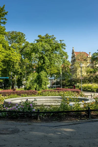 Sopot Poland Ιουν 2021 Ένα Κάθετο Πλάνο Μιας Πλατείας Πράσινου — Φωτογραφία Αρχείου