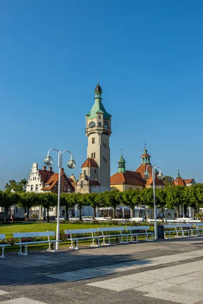 Elbla Polonia Junio 2021 Faro Plaza Sopot Polonia — Foto de Stock