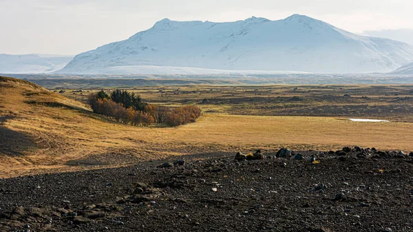 Scenic View Vast Agricultural Fields Iceland — Stock Photo, Image