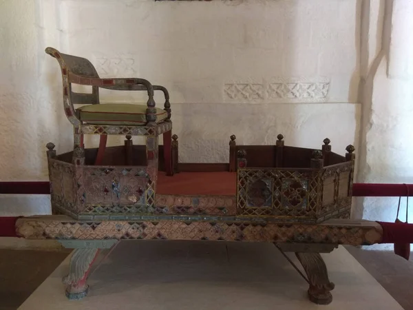 Primer Plano Antiguo Carruaje Fuerte Mehrangarh Jodhpur India — Foto de Stock