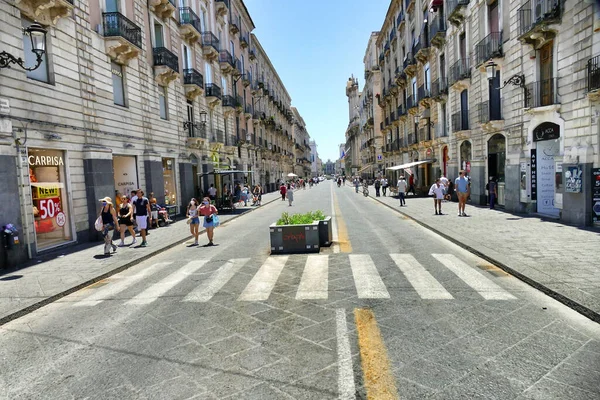 Catania Italië Jul 2021 Een Glimp Van Het Centrum Van — Stockfoto