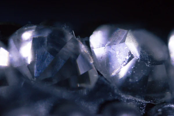 Closeup Shot Transparent Gems Blurry Backgrou — Stock Photo, Image