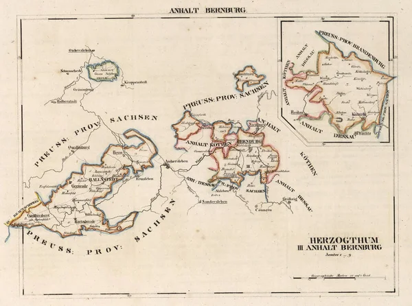 Ilustracja Starożytnych Niemiec Mapa Wielki Celów Edukacyjnych — Zdjęcie stockowe