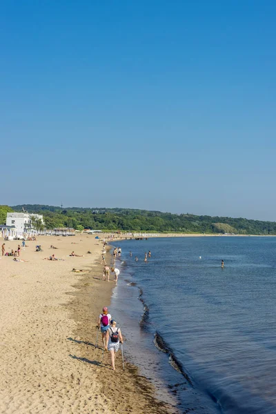 Elbla Poland Jun 2021 Ett Vertikalt Foto Den Soliga Stranden — Stockfoto