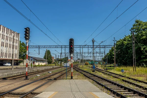 Elbla Polónia Junho 2021 Estação Ferroviária Elblag Durante Dia Polónia — Fotografia de Stock