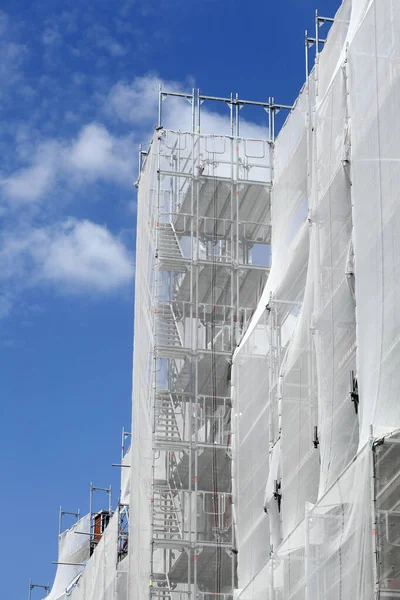 Een Lage Hoek Shot Van Appartement Gebouwen Aanbouw Duitsland — Stockfoto