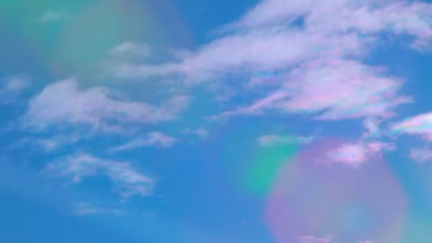Abstracte Achtergrond Van Blauwe Lucht Met Wolken — Stockvideo